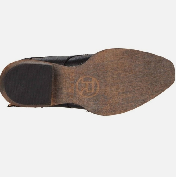 Roper Willa Black Faux Leather Ankle Boots Size 7.5 - Picture 2 of 4